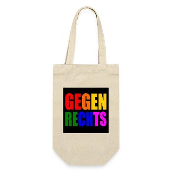 Gegen rechts - Geschenkbeutel für Flaschen - Natur - Vorne