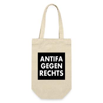 Antifa gegen rechts - Geschenkbeutel für Flaschen - Natur - Vorne