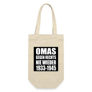 Omas gegen rechts - Geschenkbeutel für Flaschen - Natur - Vorne