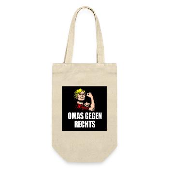 Omas gegen rechts - Geschenkbeutel für Flaschen - Natur - Vorne