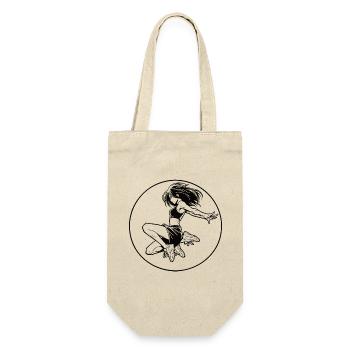 Freerunning Girl – Boundless Parkour - Gift Bag for Bottles - nature - Front