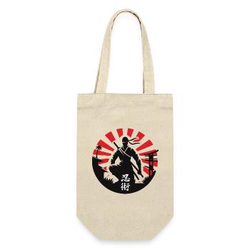 Ninjutsu - Ninja Silhouette - Shadow Warrior - Gift Bag for Bottles - nature - Front