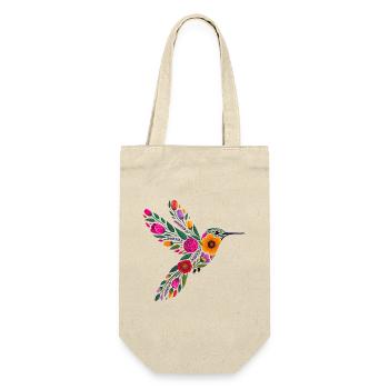 Hummingbird Flowers Graphic - Gift Bag for Bottles - nature - Front