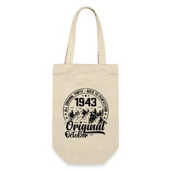 1943 Oktober Original 81 Jahre altes Geburtstagsgeschenk - Geschenkbeutel für Flaschen - Natur - Vorne