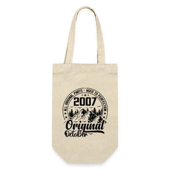 2007 Oktober Original: 17 Jahre altes Geburtstagsgeschenk - Geschenkbeutel für Flaschen - Natur - Vorne