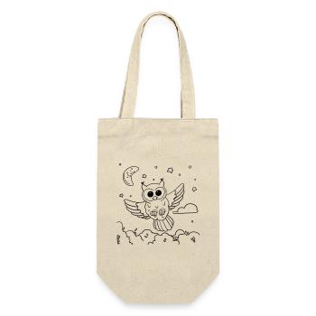 Uhu-Malspaß für Kinderbekleidung, Taschen & mehr. - Geschenkbeutel für Flaschen - Natur - Vorne
