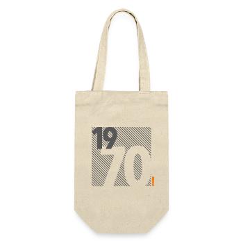 Made in 1970 Retro Modernist Design Birthday Gift - Gift Bag for Bottles - nature - Front