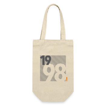 Made in 1998 Retro Modernist Design Birthday Gift - Gift Bag for Bottles - nature - Front
