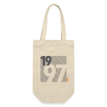 Made in 1997 Retro Modernist Design Birthday Gift - Gift Bag for Bottles - nature - Front