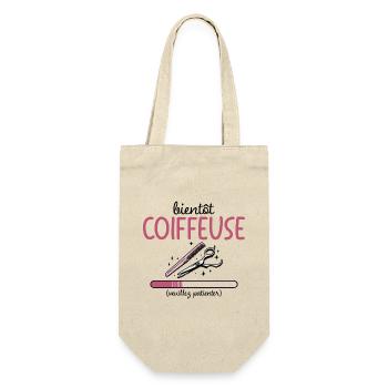 Métier Coiffeuse En Cours Bientôt Coiffeuse - Sac à bouteille - nature - Devant