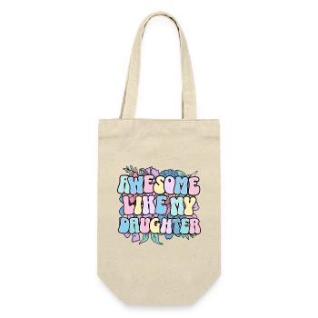 Awesome like my daughter mom mom - Gift Bag for Bottles - nature - Front