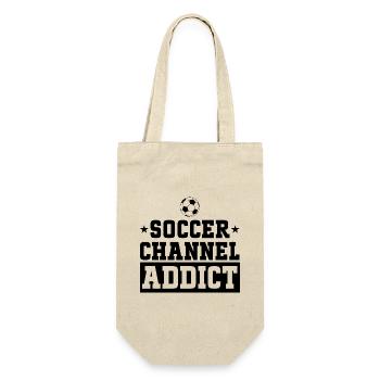 Fan Foot Loves Watching Football - Gift Bag for Bottles - nature - Front
