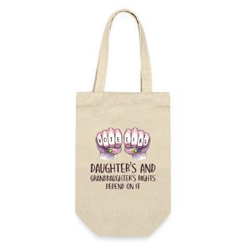 Grandma Feminism Little Girl Granny - Gift Bag for Bottles - nature - Front