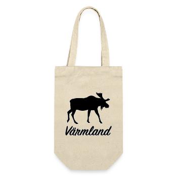 Värmland Elch Schweden Region Län Silhouette - Geschenkbeutel für Flaschen - Natur - Vorne