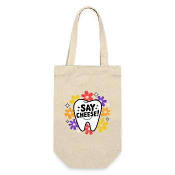 Retro Dental Humor Woman Dentist - Gift Bag for Bottles - nature - Front