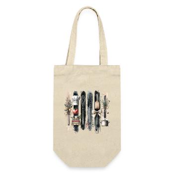 Vintage Kitchen for Female Cook - Gift Bag for Bottles - nature - Front
