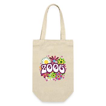 Hippi 20 Ans Femme Anniversaire 2006 - Sac à bouteille - nature - Devant