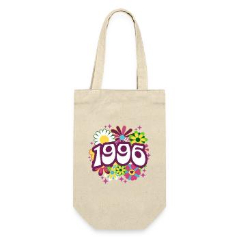 Hippi 30 Jahre Frau Geburtstag 1996 - Geschenkbeutel für Flaschen - Natur - Vorne