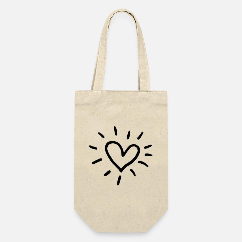 Heart Sun Doodle : Art en bâtons d’amour - Sac à bouteille - nature