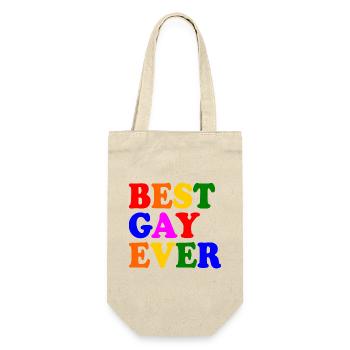Best gay ever - Geschenkbeutel für Flaschen - Natur - Vorne