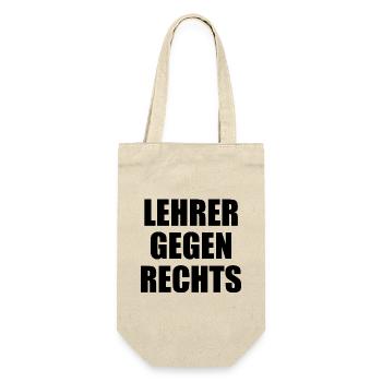 Lehrer gegen rechts - Geschenkbeutel für Flaschen - Natur - Vorne