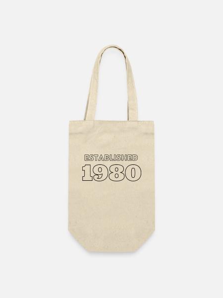 Established 1980 - Geschenkbeutel für Flaschen - Natur