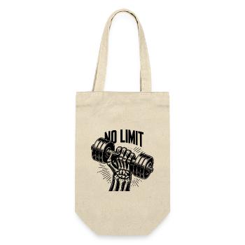 No Limit Hard Workout Bodybuilding Dumbbell - Gift Bag for Bottles - nature - Front