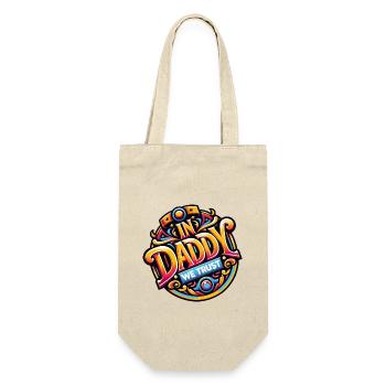 Unserem Papa vertrauen wir - Papa ist der Beste - Geschenkbeutel für Flaschen - Natur - Vorne