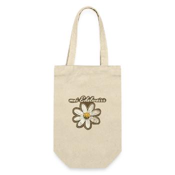 mei Edelweiss - Geschenkbeutel für Flaschen - Natur - Vorne