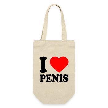I love penis - Gift Bag for Bottles - nature - Front