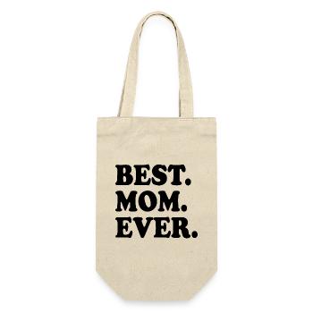 Best mom ever - Geschenkbeutel für Flaschen - Natur - Vorne