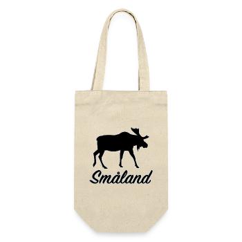 Småland Elch Schweden Region Südschweden Aufkleber - Geschenkbeutel für Flaschen - Natur - Vorne