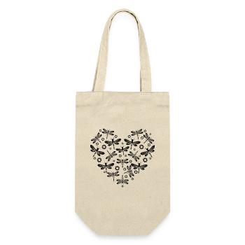 Motif Coeur Femme Adore Libellule - Gift Bag for Bottles - nature - Front