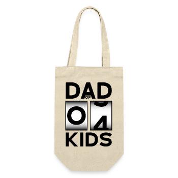 DAD OF 4 KIDS DAD FOURTH CHILD - Gift Bag for Bottles - nature - Front
