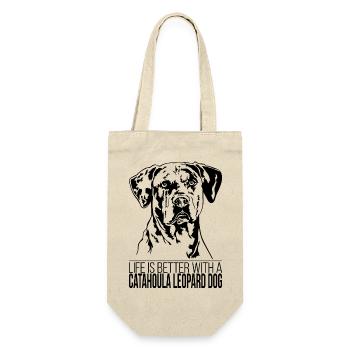 Catahoula Leopard Dog life is better Hund Wilsigns - Gift Bag for Bottles - nature - Front