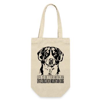 Entlebucher La vie de chien de montagne est meilleure Chiens - Sac à bouteille - nature - Devant