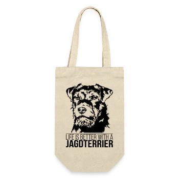 Jagdterrier life is better Dogs Dog Wilsigns - Gift Bag for Bottles - nature - Front