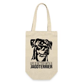 Jagdterrier life is better Dogs Dog Wilsigns - Gift Bag for Bottles - nature - Front