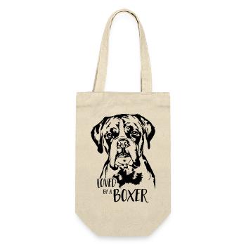 Aimé par un chien Boxer Dog Wilsigns - Sac à bouteille - nature - Devant