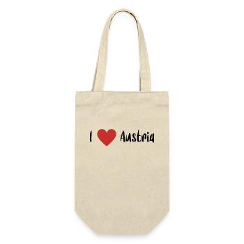 I love Austria - Geschenkbeutel für Flaschen - Natur - Vorne