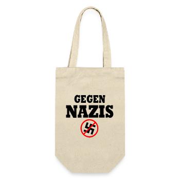 Gegen nazis - Geschenkbeutel für Flaschen - Natur - Vorne