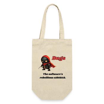 Bugs - The software's rebellious sidekick. - Geschenkbeutel für Flaschen - Natur - Vorne