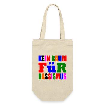 kein raum für rassismus - Geschenkbeutel für Flaschen - Natur - Vorne