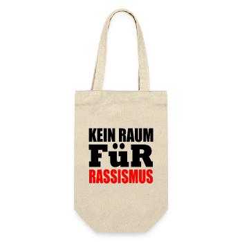 kein raum für rassismus - Geschenkbeutel für Flaschen - Natur - Vorne