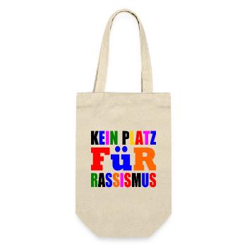 kein platz für rassismus - Geschenkbeutel für Flaschen - Natur - Vorne