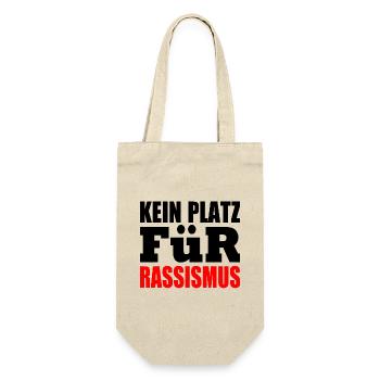 kein platz für rassismus - Geschenkbeutel für Flaschen - Natur - Vorne