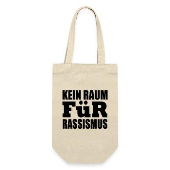 kein raum für rassismus - Geschenkbeutel für Flaschen - Natur - Vorne