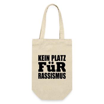 kein platz für rassismus - Geschenkbeutel für Flaschen - Natur - Vorne