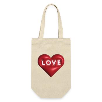 Love 3D rouge - Sac à bouteille - nature - Devant