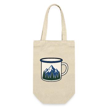 Mountain Forest Coffee Cup Motif - Gift Bag for Bottles - nature - Front